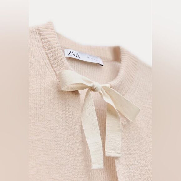ZARA BOWS KNIT CARDIGAN - Picture 7 of 7